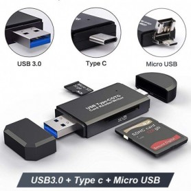 Leitor Cartão de Memória para Celular e Computador Usb