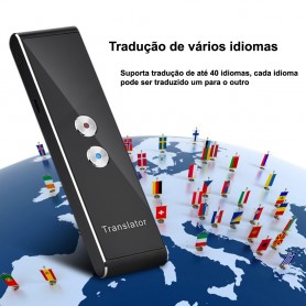 Mini Tradutor Inteligente de Voz Portátil Instantâneo em Tempo Real